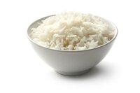 Рис белый в тарелке